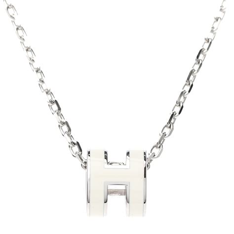 hermes mini pop|Hermes pop h necklace white.